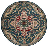 Safavieh Kashan 6'-7" x 6'-7" Rug in Blue / Beige