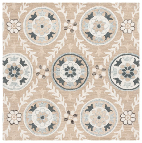 Safavieh Jardin 6'-0" x 6'-0" Rug in Beige / Ivory