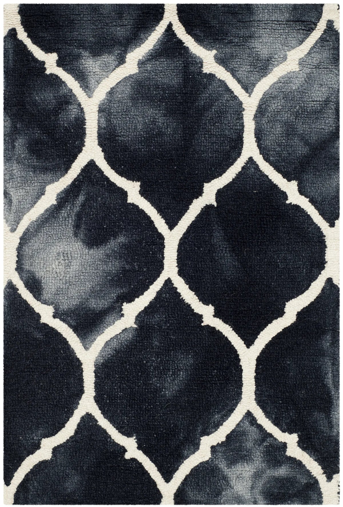 Safavieh Dip Dye 2'-0" x 3'-0" Rug in Graphite / Ivory