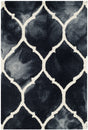 Safavieh Dip Dye 2'-0" x 3'-0" Rug in Graphite / Ivory