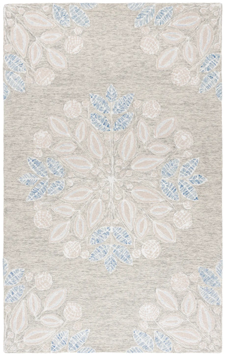 Safavieh Jardin 4'-0" x 6'-0" Rug in Light Grey / Ivory