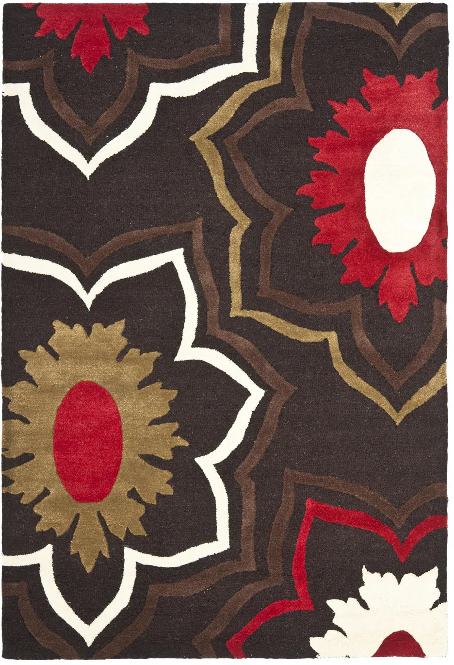 Safavieh Soho 2'-0" x 3'-0" Rug in Brown / Multi