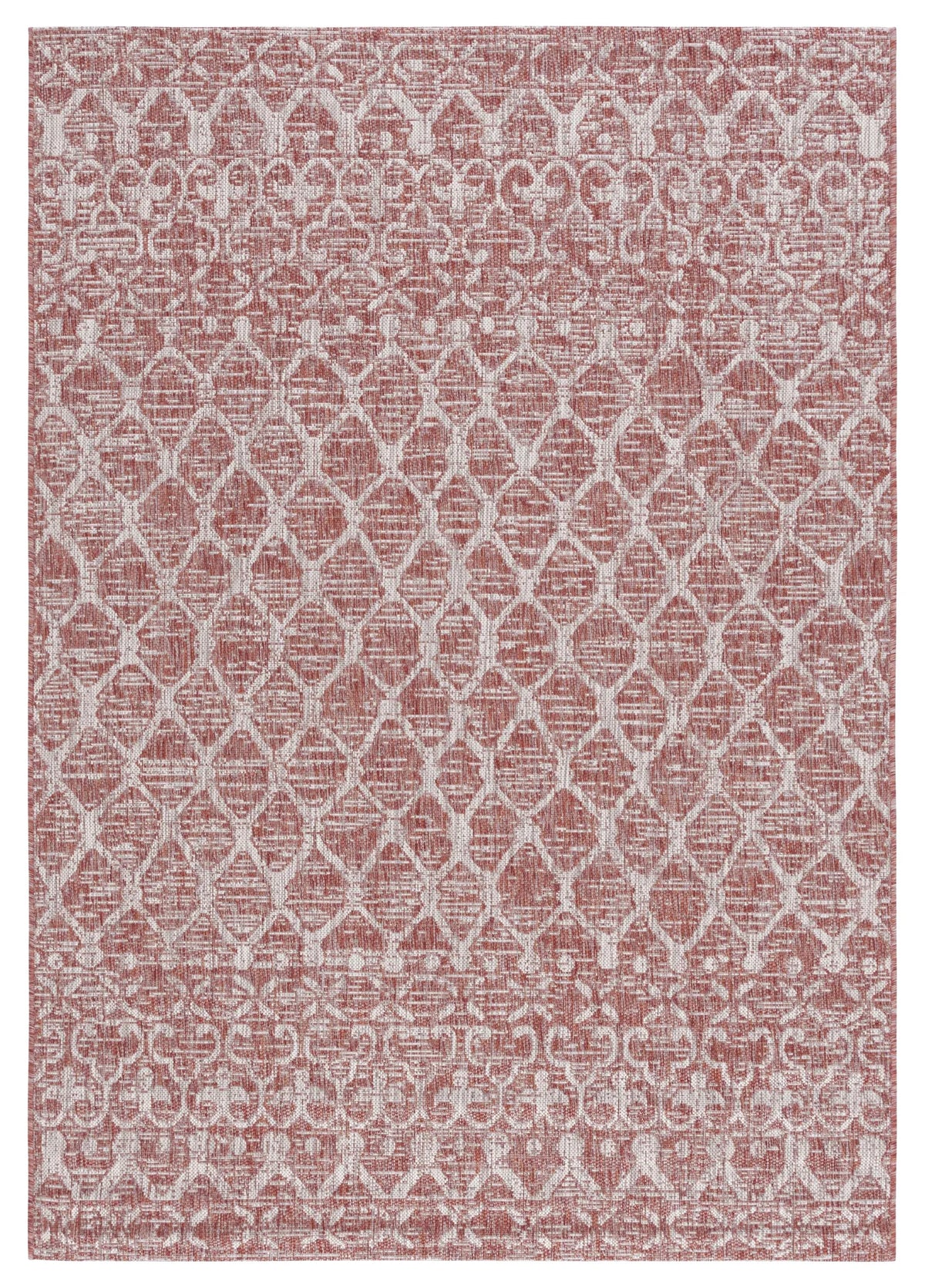 Safavieh Courtyard 5'-3" x 7'-7" Rug in Rust / Grey
