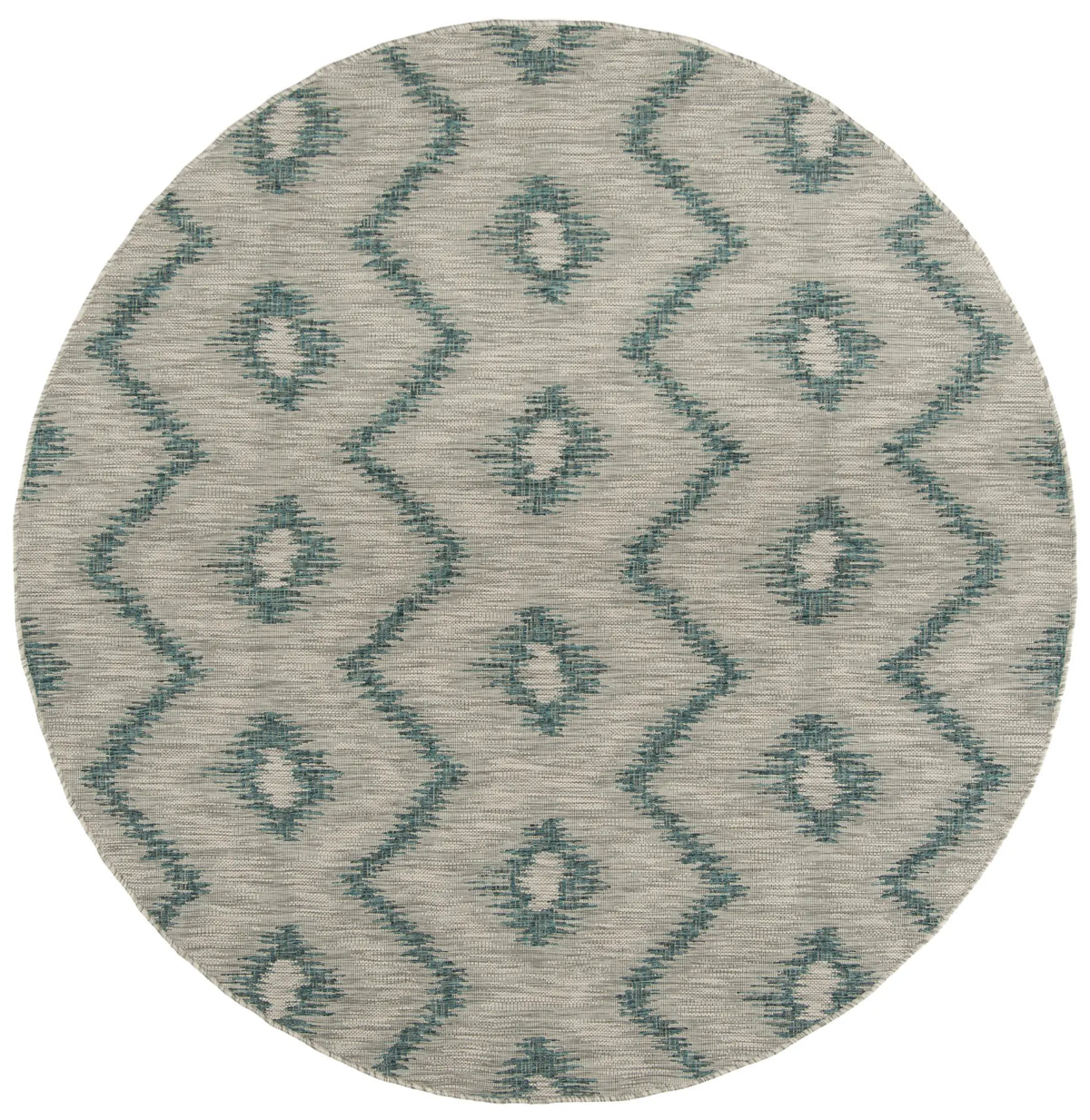 Safavieh Courtyard 6'-7" x 6'-7" Rug in Grey / Blue