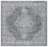 Safavieh Courtyard 6'-7" x 6'-7" Rug in Grey / Black