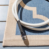 Safavieh Courtyard 6'-7" x 9'-6" Rug in Blue / Beige