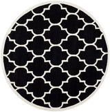 Safavieh Chatham 7'-0" x 7'-0" Rug in Black / Ivory