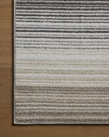 Loloi Lune LUN-03 Granite / Natural Rug - corner on wood