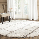 Safavieh Hudson Shag 10'-0" x 10'-0" Rug in Ivory / Grey