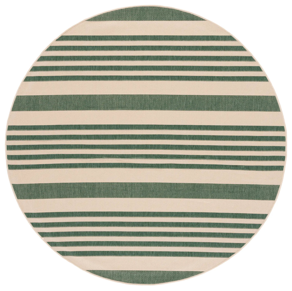 Safavieh Courtyard 5'-3" x 5'-3" Rug in Beige / Dark Green
