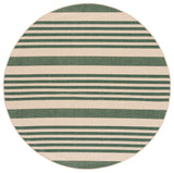 Safavieh Courtyard 5'-3" x 5'-3" Rug in Beige / Dark Green