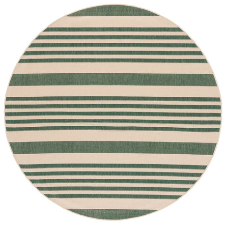Safavieh Courtyard 5'-3" x 5'-3" Rug in Beige / Dark Green
