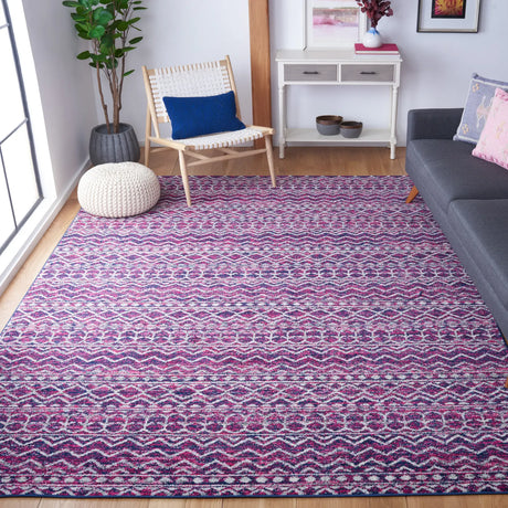 Safavieh Madison 6'-7" x 9'-2" Rug in Fuchsia / Navy