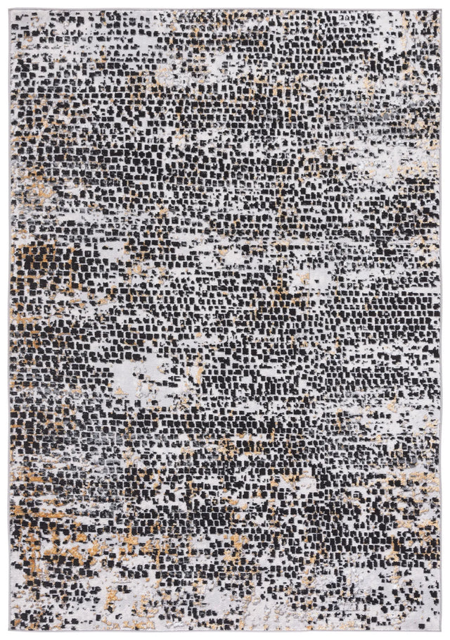 Safavieh Amelia 4'-5" x 6'-5" Rug in Charcoal / Gold
