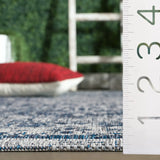 Safavieh Courtyard 4'-0" x 5'-7" Rug in Light Grey / Navy