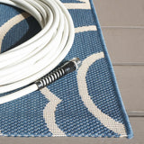 Safavieh Courtyard 4'-0" x 5'-7" Rug in Blue / Beige