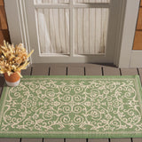 Safavieh Courtyard 2'-0" x 3'-7" Rug in Olive / Natural