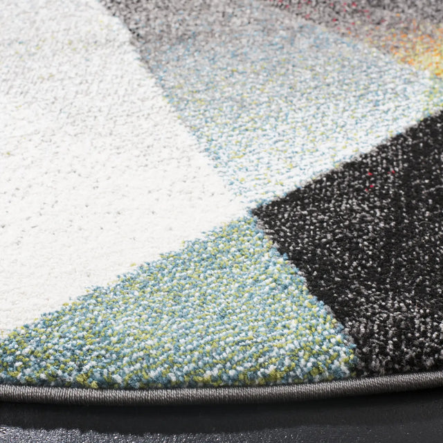 Safavieh Porcello 6'-7" x 6'-7" Rug in Grey / Multi
