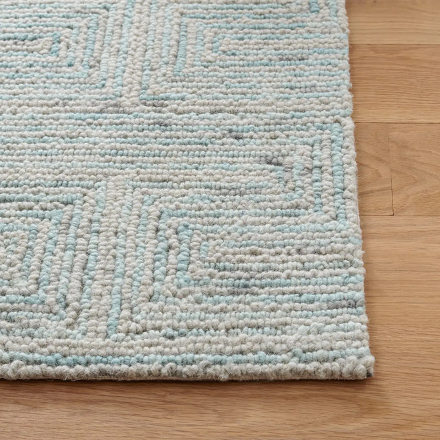Safavieh Ikat 6'-0" x 9'-0" Rug in Teal / Grey