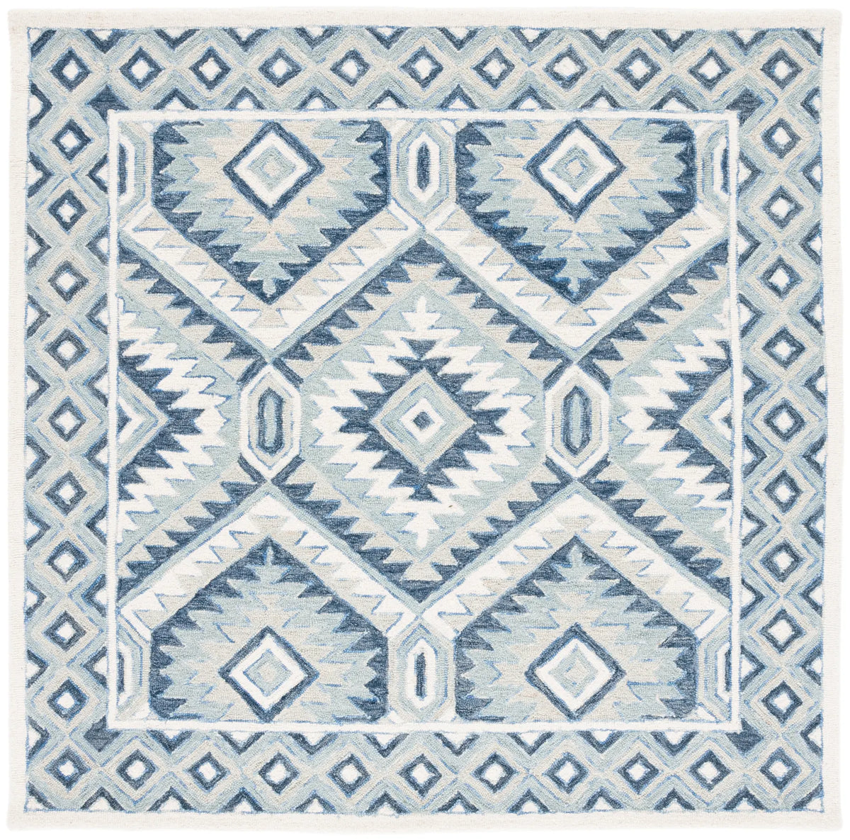 Safavieh Metro 6'-0" x 6'-0" Rug in Blue / Ivory