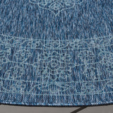 Safavieh Courtyard 6'-7" x 6'-7" Rug in Navy / Ivory