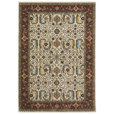 Oriental Weavers Sphinx Aberdeen 144D1 Ivory/ Red Rugs - main flat