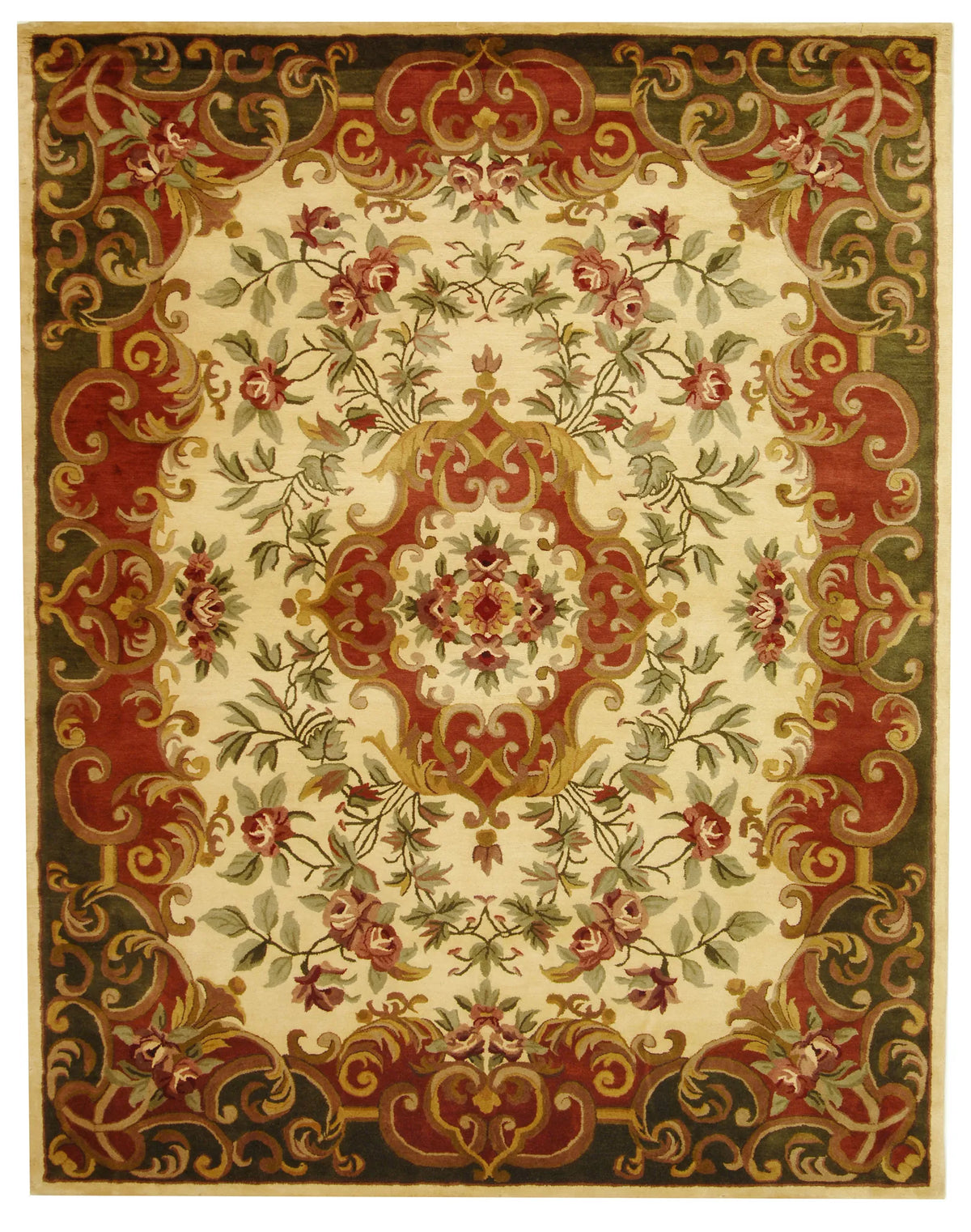 Safavieh Classic 9'-6" x 13'-6" Rug in Ivory / Green