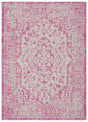 Safavieh Courtyard 2'-7" x 5'-0" Rug in Fuchsia / Grey