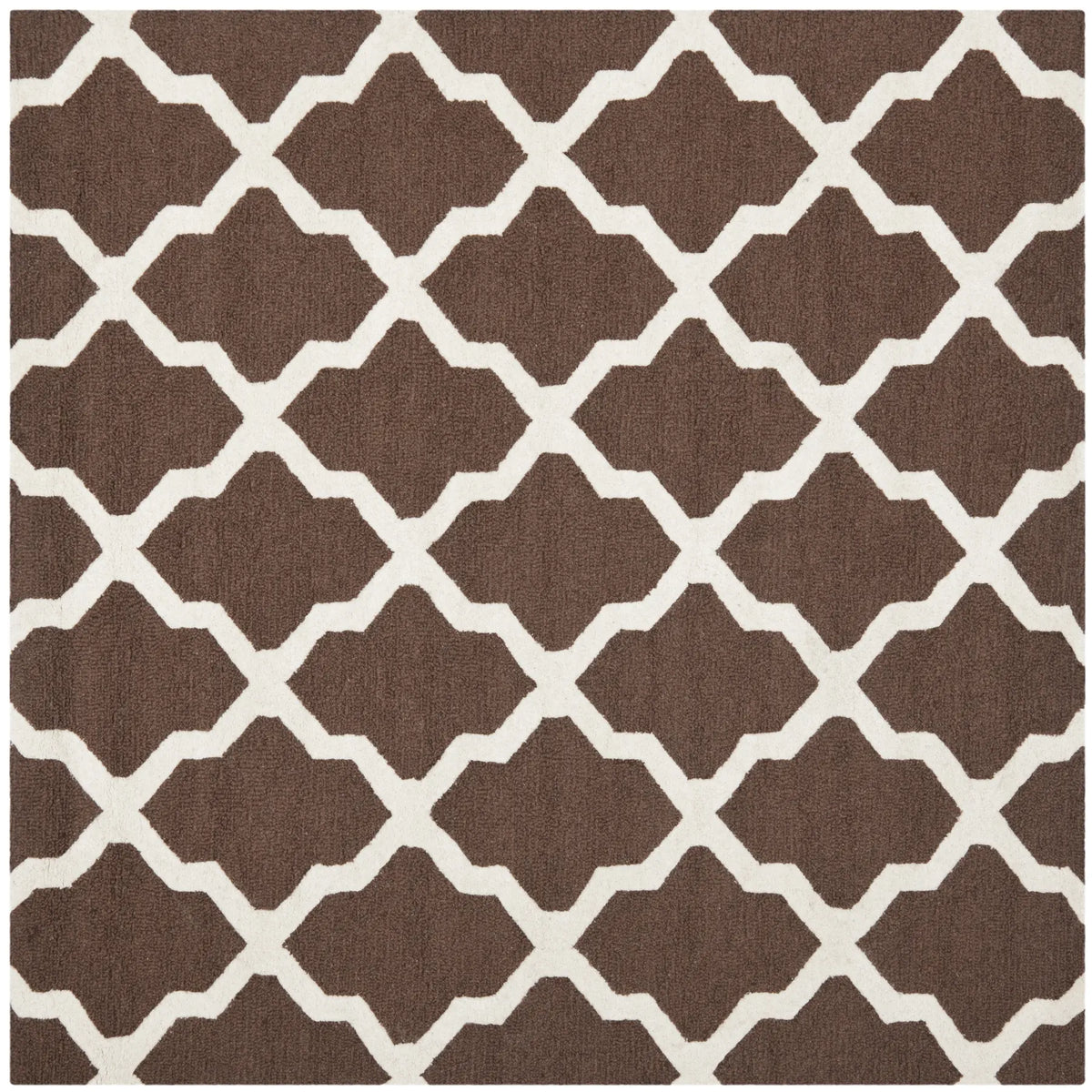 Safavieh Cambridge 6'-0" x 6'-0" Rug in Dark Brown / Ivory