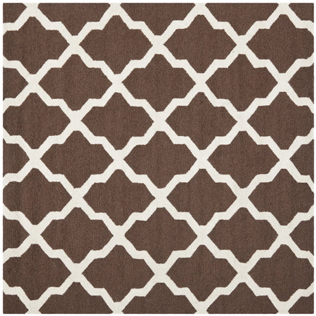 Safavieh Cambridge 6'-0" x 6'-0" Rug in Dark Brown / Ivory