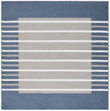 Safavieh Pyramid 6'-7" x 6'-7" Rug in Grey / Ivory Navy
