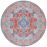 Safavieh Tucson 6'-0" x 6'-0" Rug in Rust / Blue