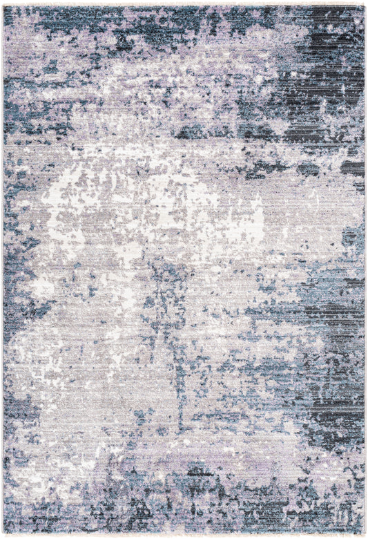 Surya Babel Bab-2303 Gray, Blue, Lavender, Ivory, Black, Charcoal Rug
