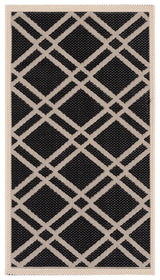 Safavieh Courtyard 2'-0" x 3'-7" Rug in Black / Beige
