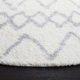 Safavieh Berber Shag 6'-7" x 6'-7" Rug in Ivory / Light Grey