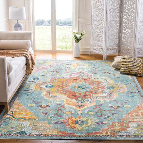 Safavieh Crystal 10'-0" x 14'-0" Rug in Teal / Orange