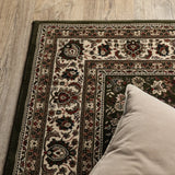 Oriental Weavers Sphinx Ariana 213g8 Green / Ivory Rugs - corner detail