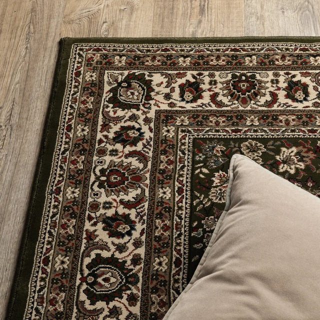 Oriental Weavers Sphinx Ariana 213g8 Green / Ivory Rugs - corner detail