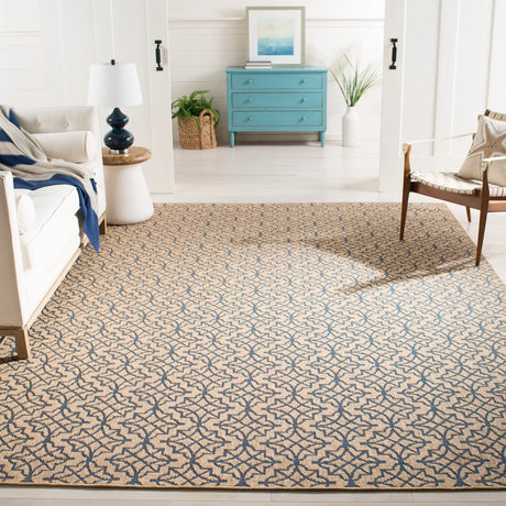 Safavieh Palm Beach 9'-0" x 13'-0" Rug in Natural / Blue
