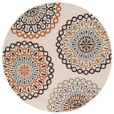 Safavieh Veranda 5'-3" x 5'-3" Rug in Cream / Terracotta