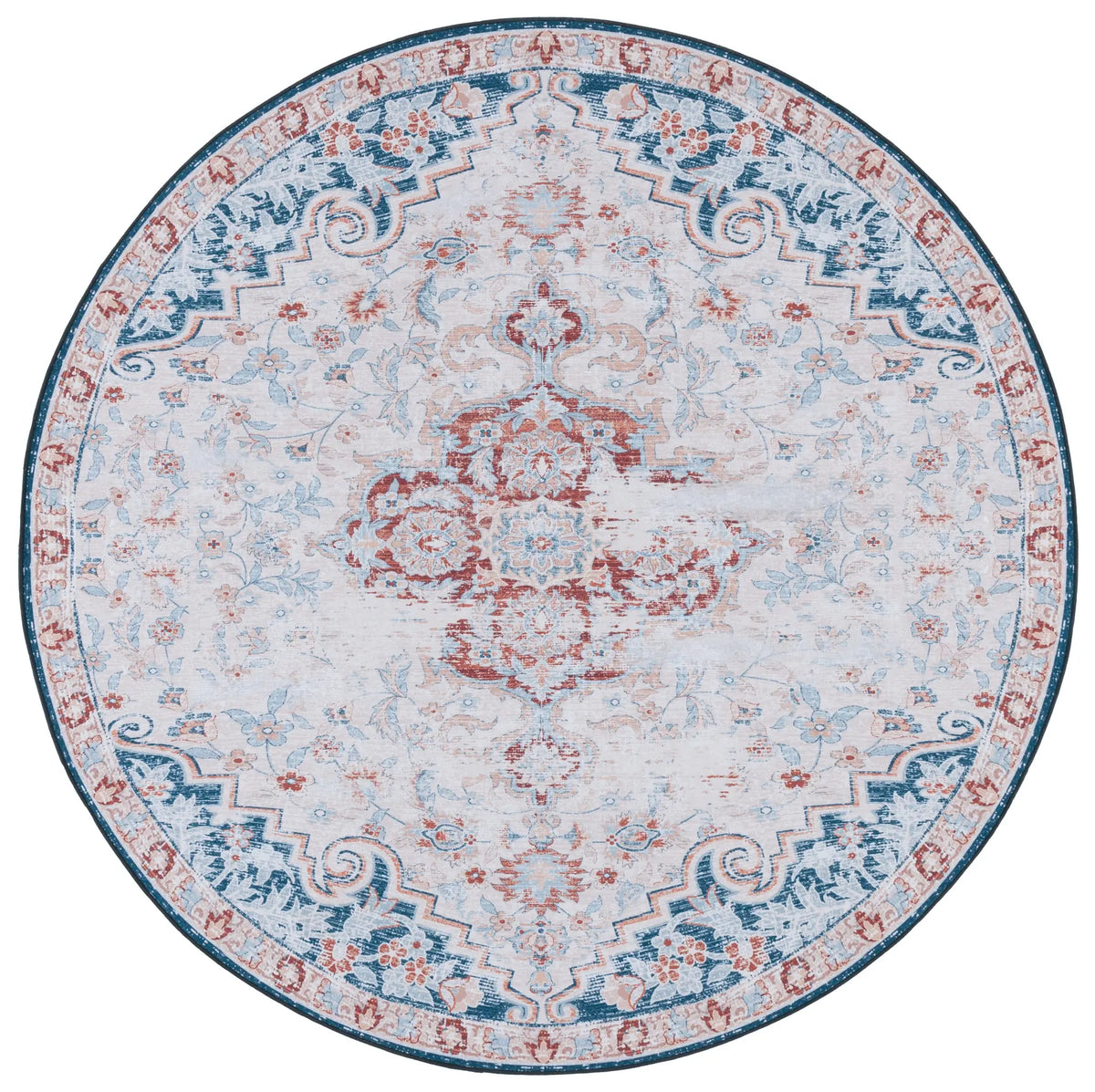 Safavieh Tucson 6'-0" x 6'-0" Rug in Beige / Rust