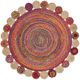 Safavieh Cape Cod 5'-0" x 5'-0" Rug in Red / Multi