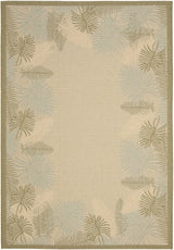 Safavieh Courtyard 4'-0" x 5'-7" Rug in Cream / Green