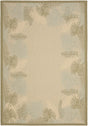 Safavieh Courtyard 4'-0" x 5'-7" Rug in Cream / Green