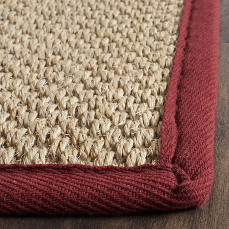 Safavieh Natural Fiber 2'-6" x 10'-0" Rug in Maize / Burgundy