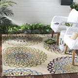 Safavieh Veranda 4'-0" x 5'-7" Rug in Cream / Green