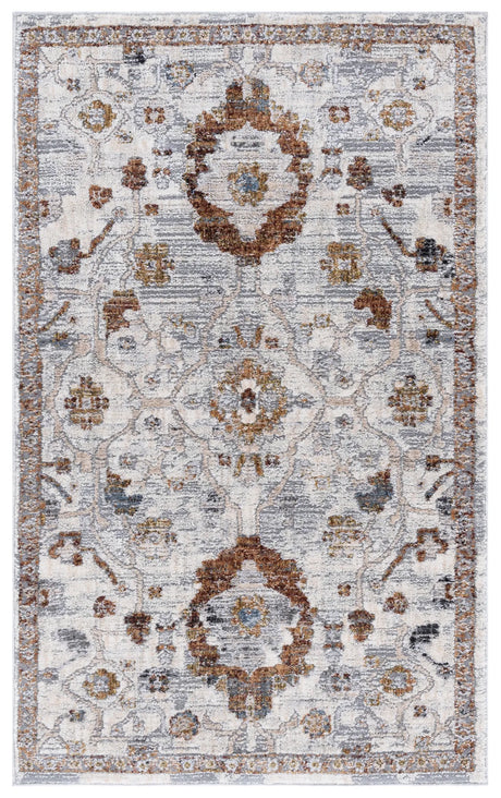 Safavieh Heirloom 700 2'-6" x 4'-0" Rug in Ivory Grey / Rust