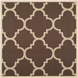 Safavieh Courtyard 6'-7" x 6'-7" Rug in Dark Brown