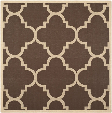 Safavieh Courtyard 6'-7" x 6'-7" Rug in Dark Brown