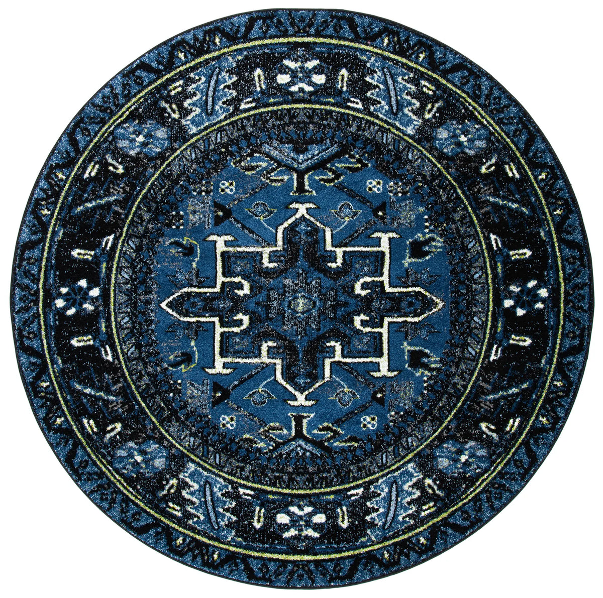 Safavieh Vintage Hamadan 5'-3" x 5'-3" Rug in Blue / Grey